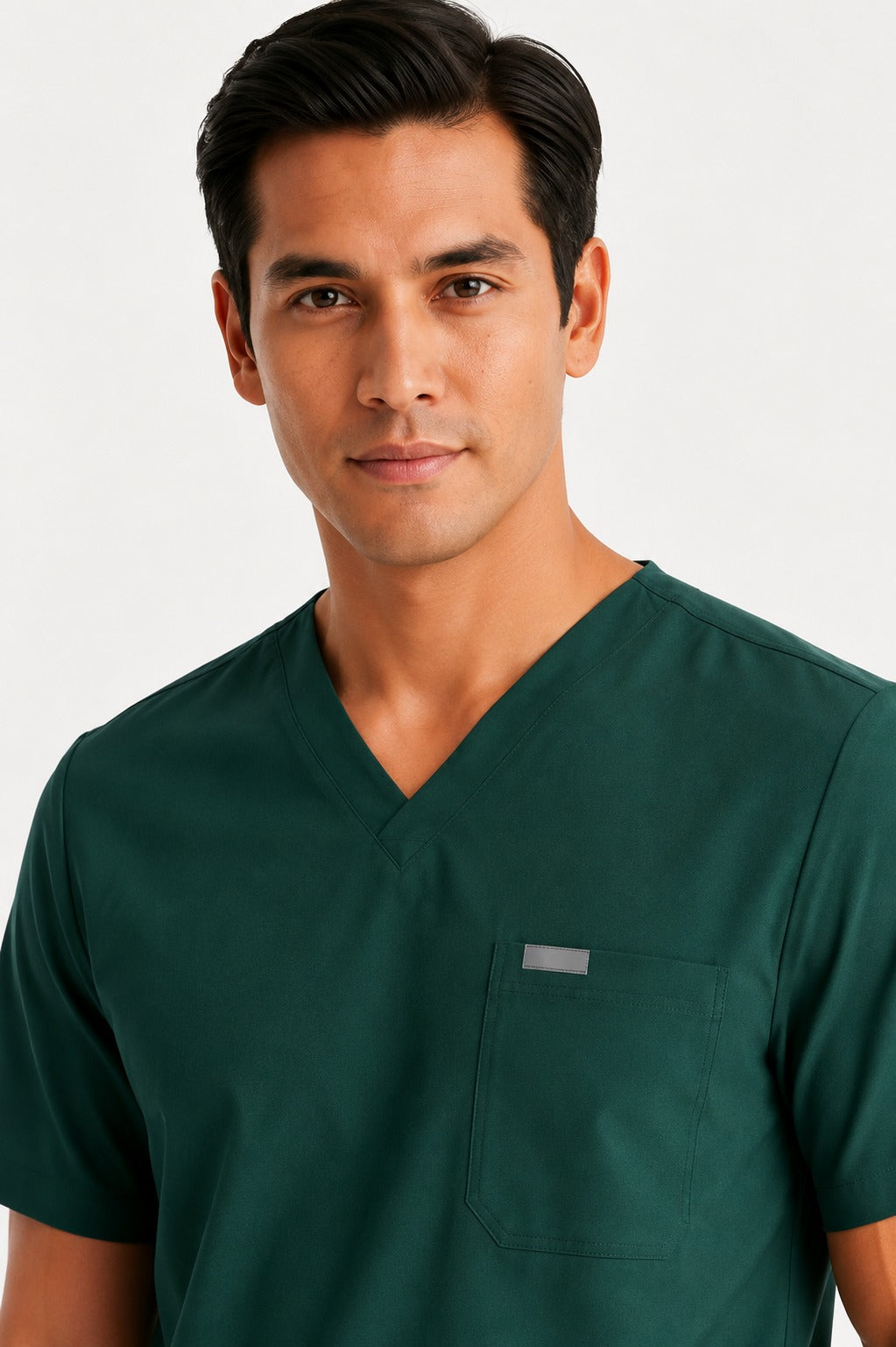 Men Util Tech 5 Pocket Dark Green Scrubs