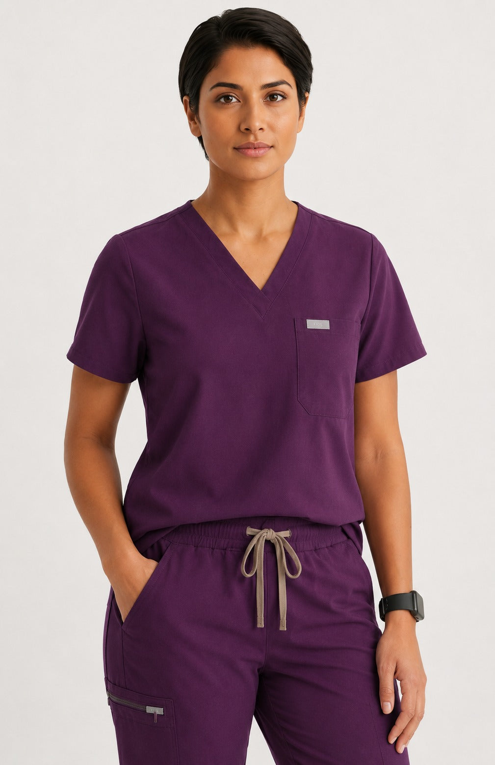 Women Eco Aware Performance Purple Scrubs