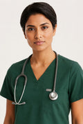 Women Util Tech 5 Pocket Dark Green Scrubs