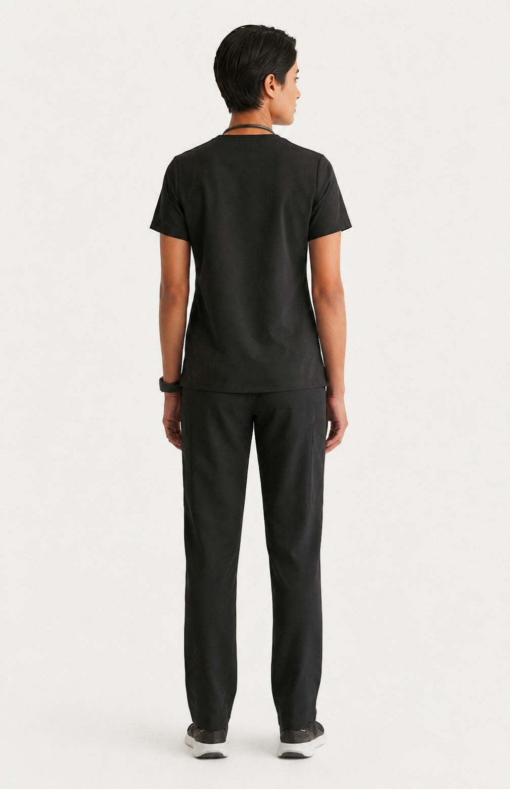 Women Eco Aware Performance Black Scrubs