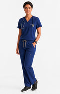 Women Classic Performance Blue Scrubs (AirEdge Fabric)