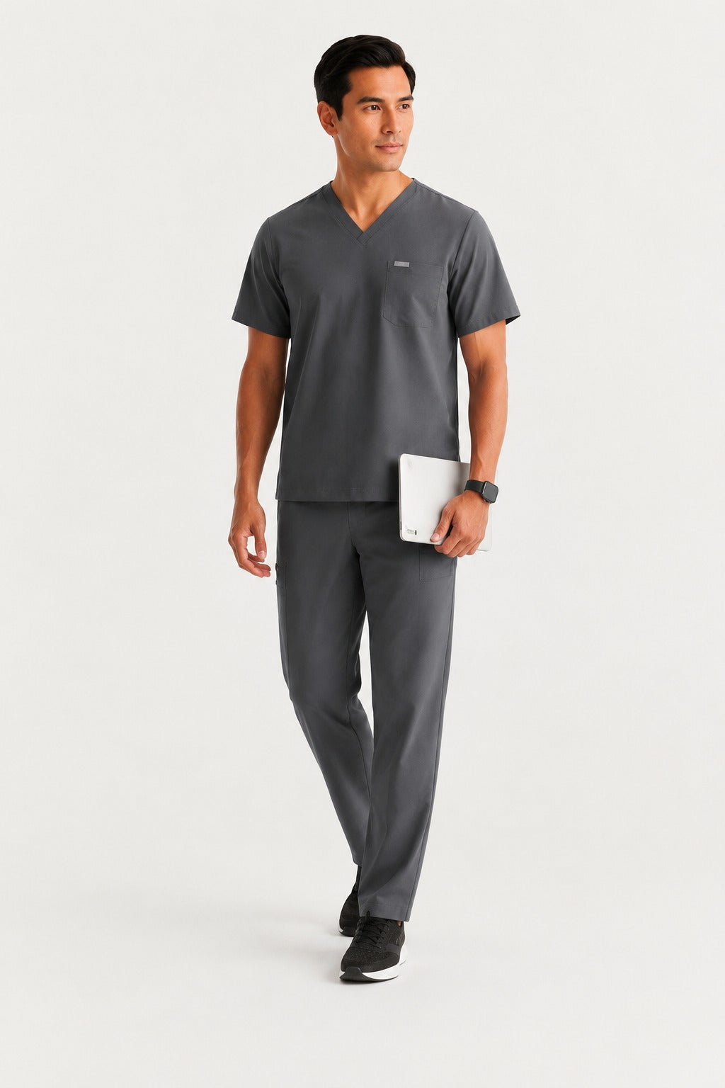 Men Util Tech 5 Pocket Slate Grey Scrubs