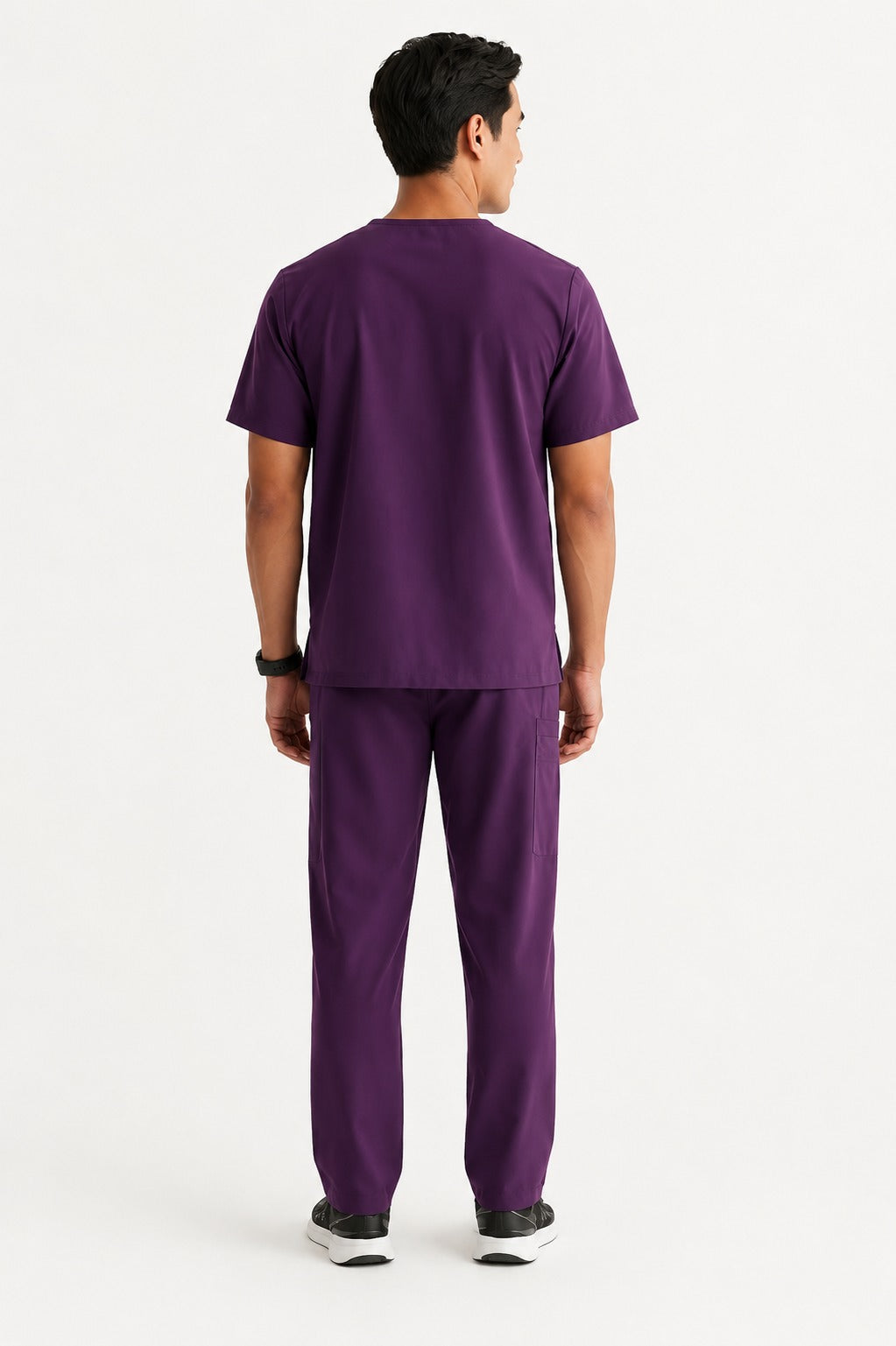 Men Util Tech 5 Pocket Dark Purple Scrubs