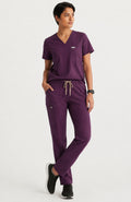 Women Eco Aware Performance Purple Scrubs