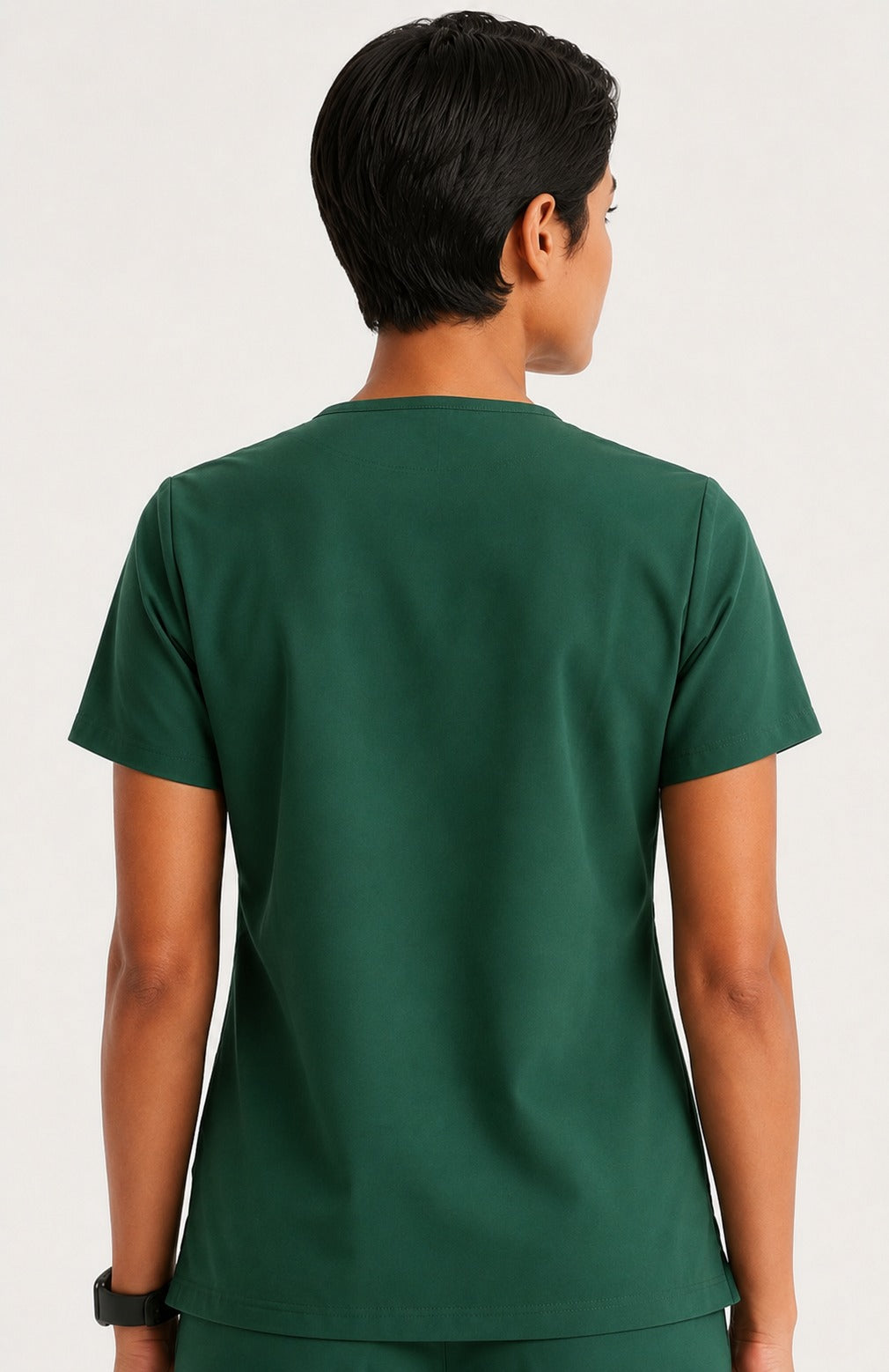 Women Util Tech 5 Pocket Dark Green Scrubs