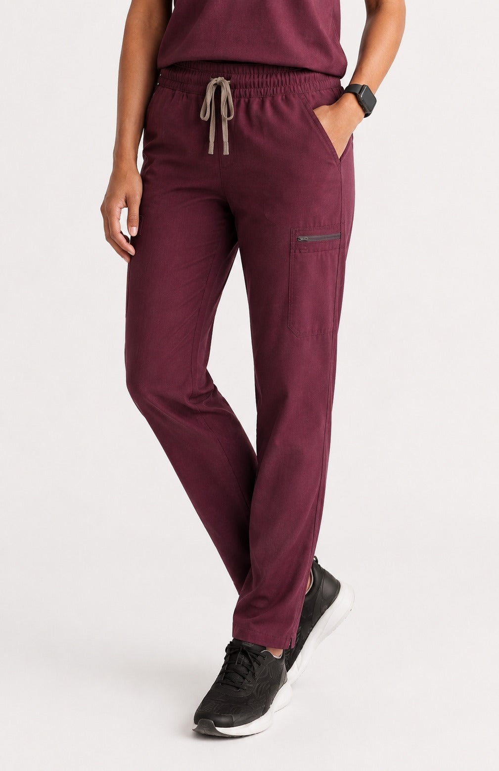 Women Eco Aware Performance Burgundy Scrubs