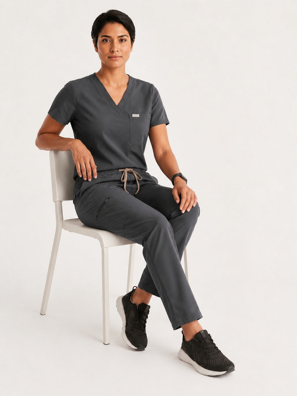 Women Classic Performance Slate Grey Scrubs (AirEdge Fabric)